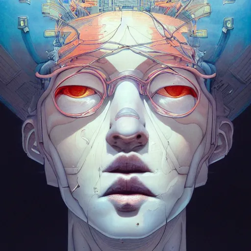 Prompt: prompt : monumental portrait soft light painted by james jean and katsuhiro otomo and erik jones, inspired by akira anime, smooth face feature, intricate oil painting, high detail illustration, sharp high detail, manga and anime 1 9 9 9