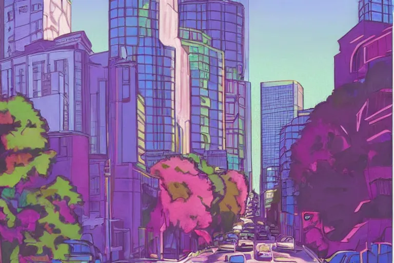 Prompt: !! pastel!! seattle in a sunny day, artwork by tooth wu, colorful contrast,!!!! very coherent!!!!, dark shadow, thick lineart