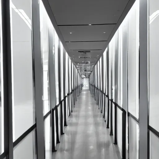 Image similar to photo of an endless corridor made of mirrors