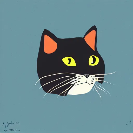 Image similar to cat but minimalistic concept art by frank stella gilleard james, whalen tom, colorful, soft light, trending on artstation, minimalism