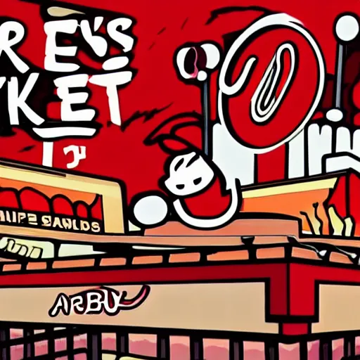 Prompt: arbys in hell