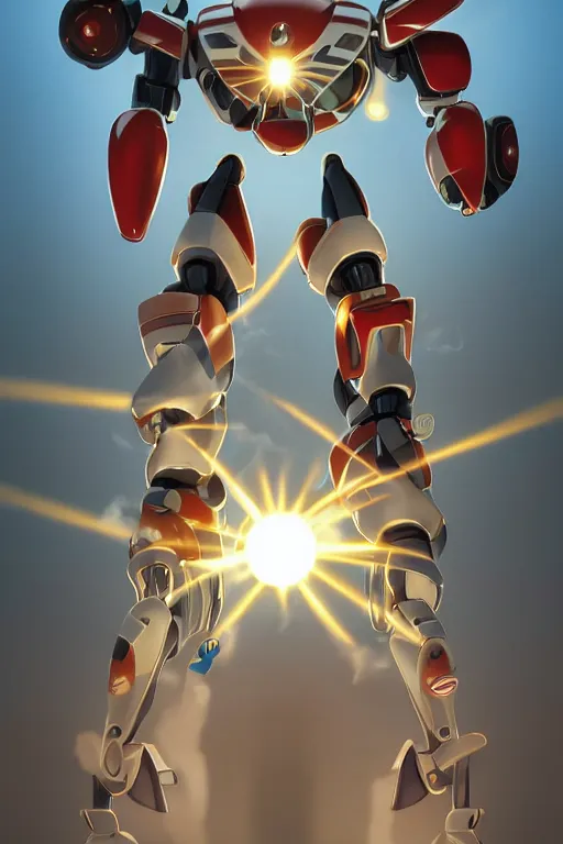 Image similar to metabots medabots medarotto medarot robot minimalist comics, behance hd by jesper ejsing, by rhads, makoto shinkai and lois van baarle, ilya kuvshinov, rossdraws global illumination ray tracing hdr radiating a glowing aura