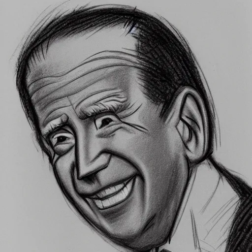 Image similar to milt kahl pencil sketch of joe biden