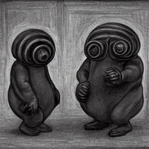 Image similar to tardigrade in style of vilhelm hammershoi