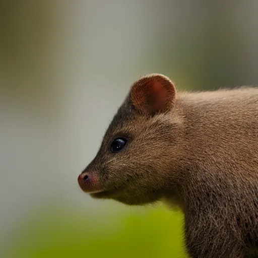 Prompt: A high resolution photo of a new mammal creature that doesn't exist, close up, nature photograph, nature lighting.