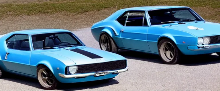 Image similar to denim blue audi camaro b 1 ( 1 9 6 9 )