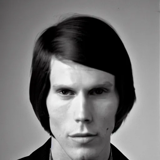 Image similar to A photograph portrait of Jerma985 with short-medium length hair a combover wearing early 1970s menswear in the early 1970s, taken in the early 1970s, grainy, taken on a 1970s Polaroid Camera, realistic, hyperrealistic, very realistic, highly detailed, very detailed, extremely detailed, detailed, digital art, trending on artstation, colorized photo