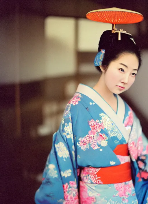 Image similar to Portrait Photograph of a Japanese Geisha Fuji Pro 400H