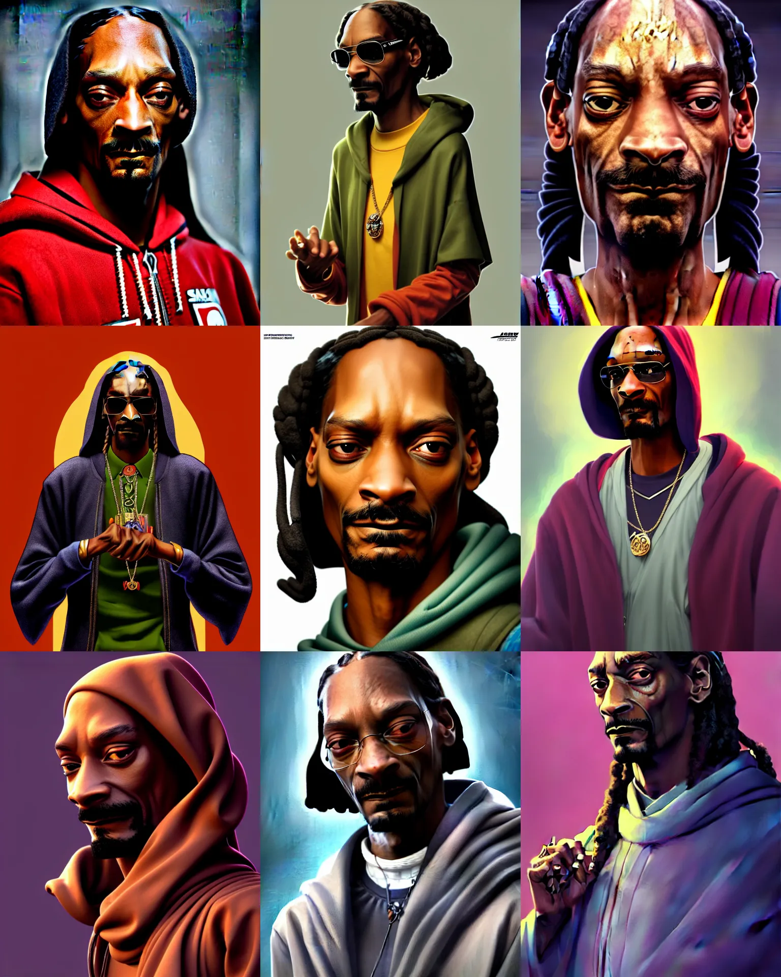 Prompt: character concept art of snoop dogg as a jedi | | distinct - fine, key visual, realistic shaded perfect face, fine details by stanley artgerm lau, wlop, rossdraws, james jean, andrei riabovitchev, marc simonetti, sakimichan, and jakub rebelka, trending on artstation