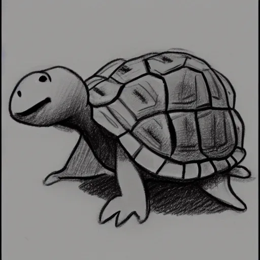 Image similar to milt kahl sketch of a cartoon turtle