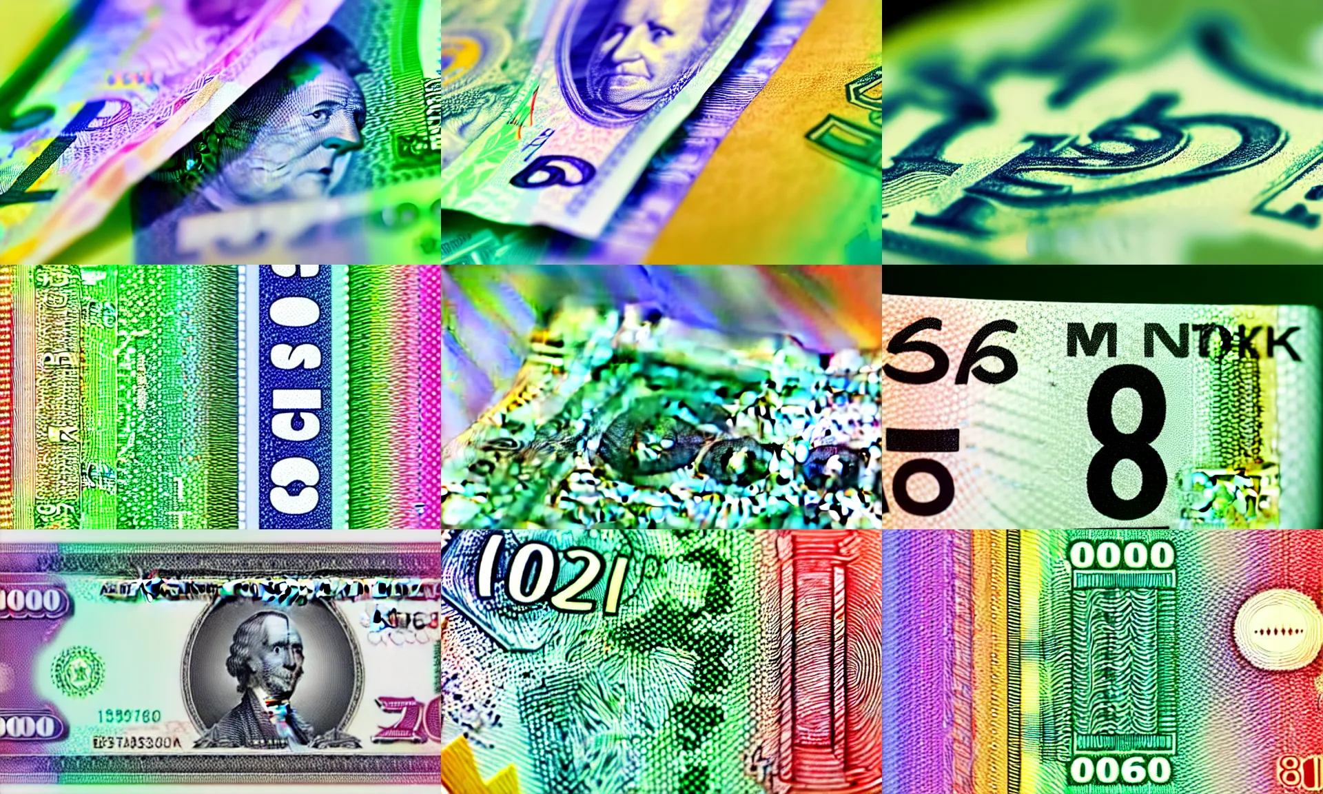 Prompt: zoomed view of a banknote, 8 k hd resolution, hyper realistic, focused, extreme details, masterpiece