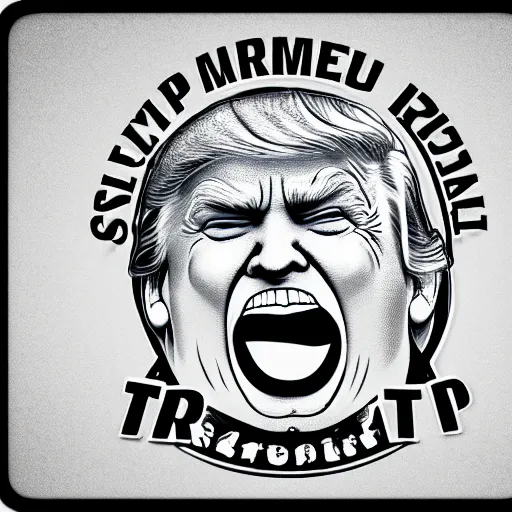 Image similar to angry trump, logo