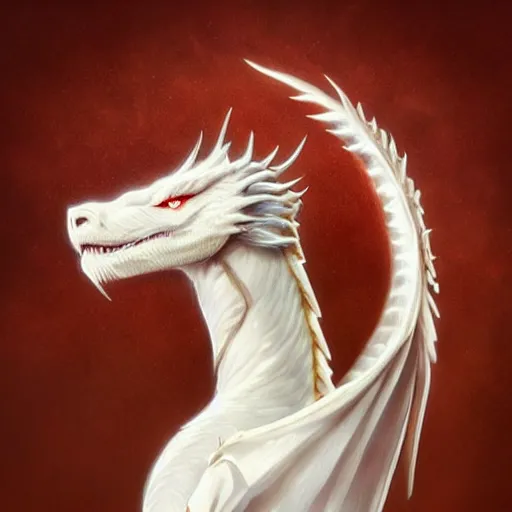 Image similar to Perfectly-centered portrait-photograph of a real life white dragon from heaven, lifelike, super highly detailed, professional digital painting, artstation, concept art, Unreal Engine 5, Photorealism, HD quality, 8k resolution, cinema 4d, 3D, beautiful, cinematic, art by artgerm and greg rutkowski and alphonse mucha and loish and WLOP