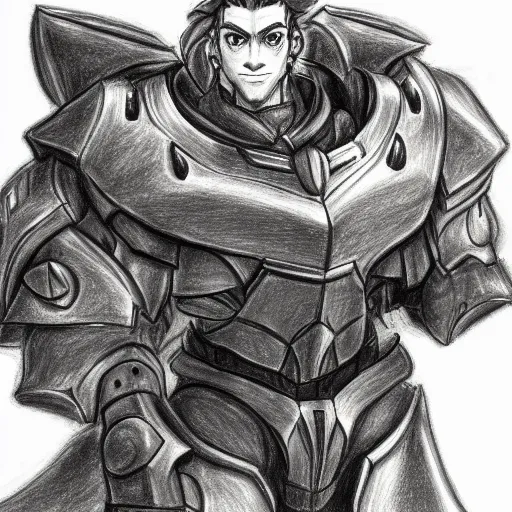Image similar to highly detailed drawing of reinhardt with a dog, hyperrealistic, photorealistic, artstyle, highly detailed, sharp