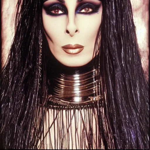 Image similar to Cher by H R Giger