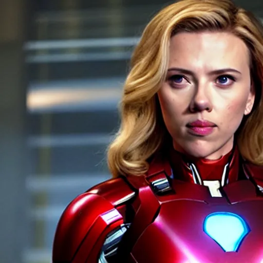 Prompt: scarlett johansson as ironman