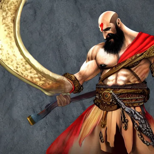 Prompt: Kratos in Chinese mythology