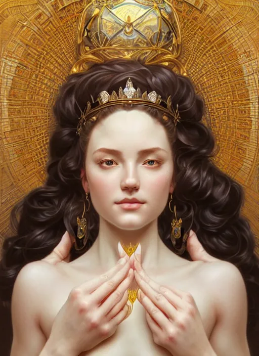 Image similar to perfectly detailed goddess queen of magnolias!! blessed by nature with ever - increasing physical mental perfection, symmetrical! intricate, sensual features, highly detailed, biblical divine holy perfection!! digital painting, artstation, concept art, smooth, sharp focus, illustration, art by artgerm and greg rutkowski and alphonse mucha