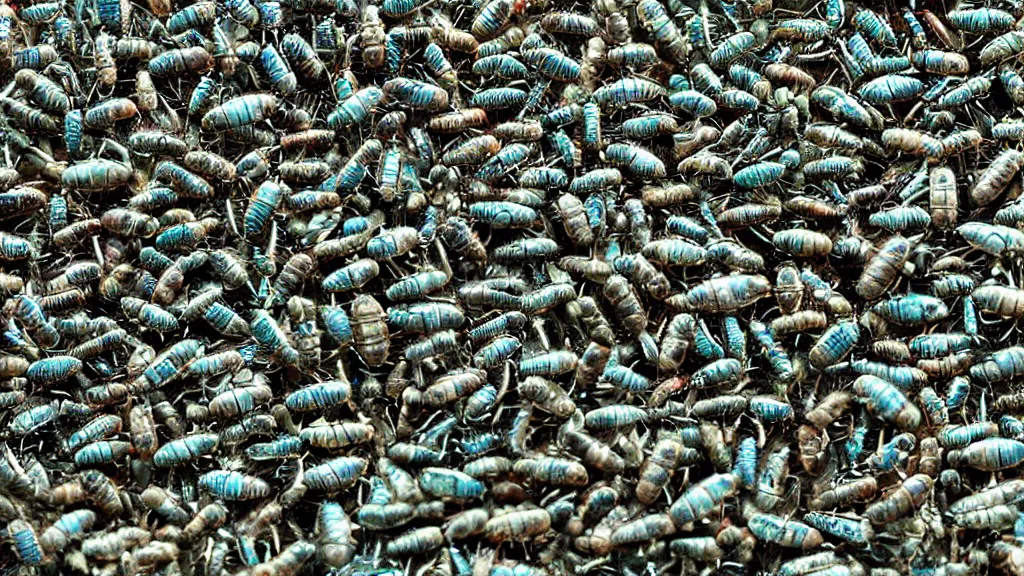 Image similar to an army of giant bugs