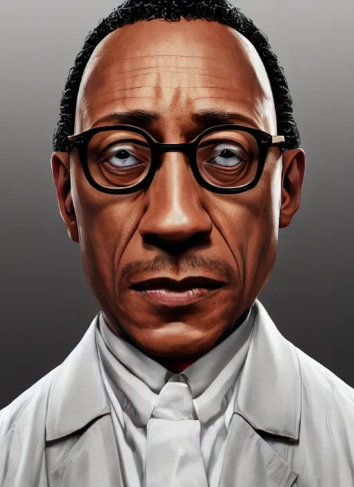 Image similar to gustavo fring, au naturel, hyper detailed, digital art, trending in artstation, cinematic lighting, studio quality, smooth render, unreal engine 5 rendered, octane rendered, art style by klimt and nixeu and ian sprigger and wlop and krenz cushart