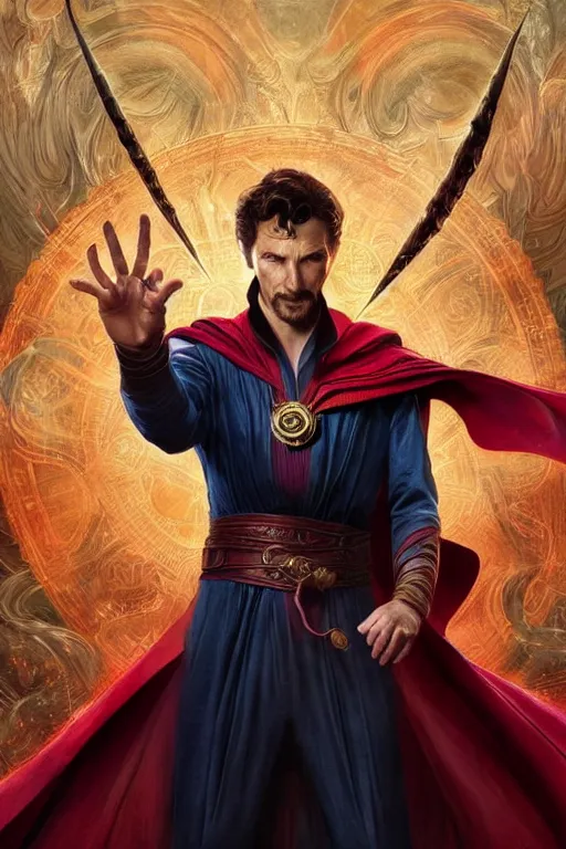 Prompt: Portrait of Todd Howard as Doctor Strange highly detailed, marvel comics, dark, digital painting, artstation, concept art, smooth, sharp focus, illustration, art by artgerm and greg rutkowski and alphonse mucha and Wayne Barlowe and Zdislav Beksinski