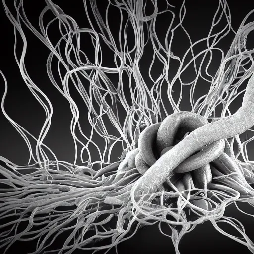 Image similar to clouded origins ( rca umbilical tendrils ), in the style of hiroya oku and riyoko ikeda and stanley kubrick, black and white, photorealistic, epic, super technical, 3 d render