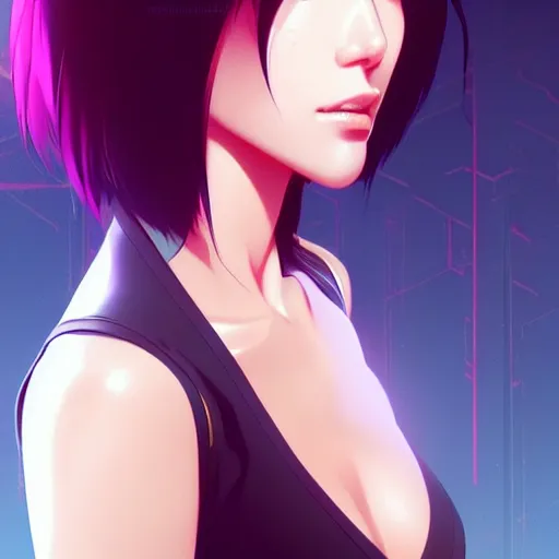 Image similar to a portrait of a beautiful motoko kusanagi, art by ilya kuvshinov and wlop and artgerm and josan gonzalez, digital art, highly detailed, intricate, sharp focus, trending on artstation hq, deviantart, pinterest, unreal engine 5, 4 k uhd image