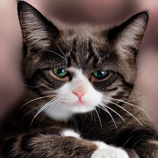 Image similar to Sad cat.