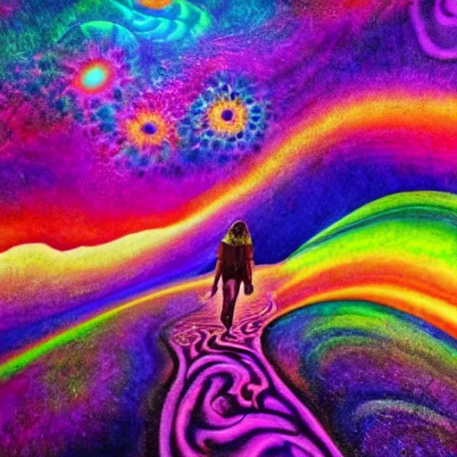 Image similar to psychedelic dreamscape