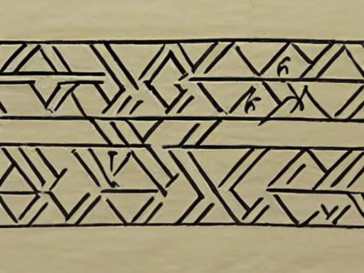 Image similar to constructed script inspired by hebrew and khmer