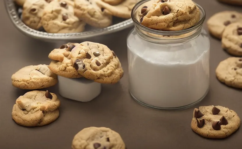 Image similar to a jar with cookies in it, glowing, high detail, unreal engine