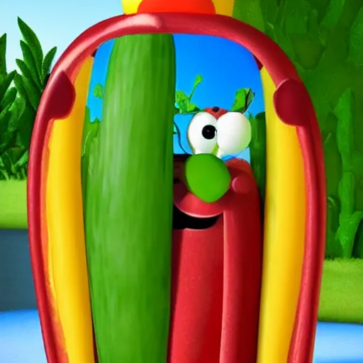 Image similar to veggie tales bumbleeberg concept art