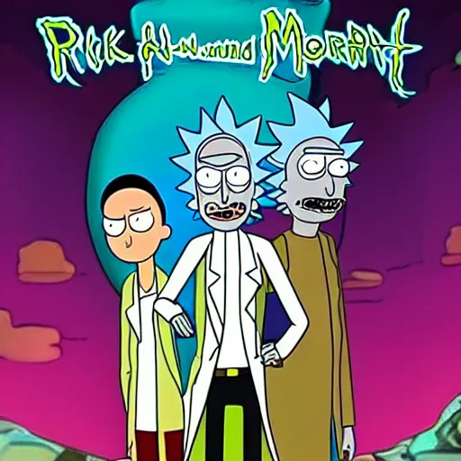 Image similar to Rick and Morty psychodelic, show me what you got