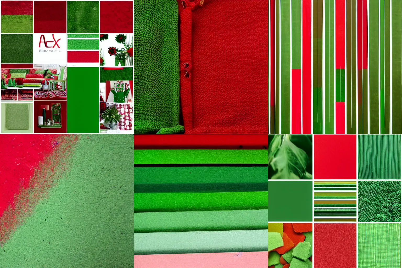 Prompt: a mix of the color red and green