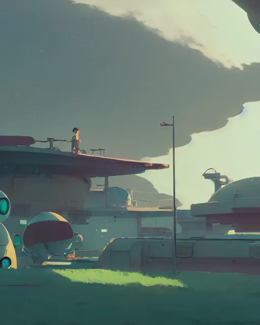 Image similar to landing on the terraforming mars settlement, cory loftis, james gilleard, atey ghailan, makoto shinkai, goro fujita, studio ghibli, rim light, exquisite lighting, clear focus, very coherent, plain background, soft painting