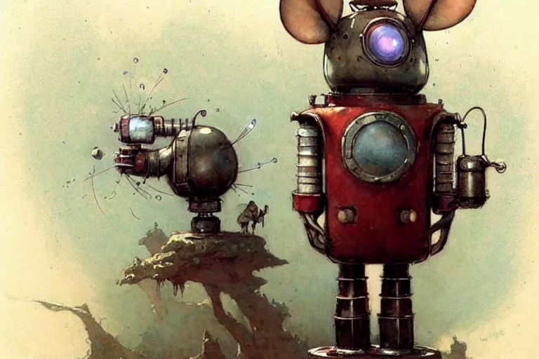Image similar to adventurer ( ( ( ( ( 1 9 5 0 s retro future robot android mouse mobile house. muted colors. ) ) ) ) ) by jean baptiste monge!!!!!!!!!!!!!!!!!!!!!!!!! chrome red
