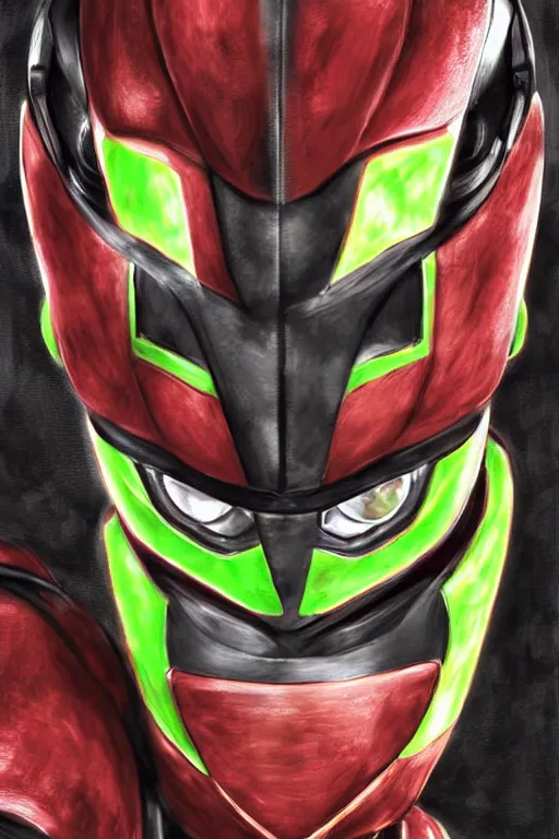 Prompt: portrait of kamen rider kuuga, realistic, highly detailed, digital painting