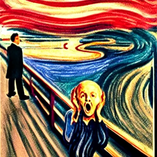 Image similar to Chris Evans in Munch's The Scream