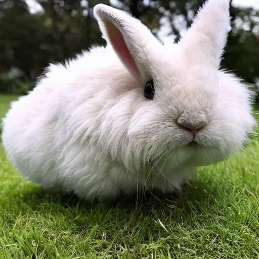 Prompt: photo of a hybrid between a fluffy rabbit and a toad