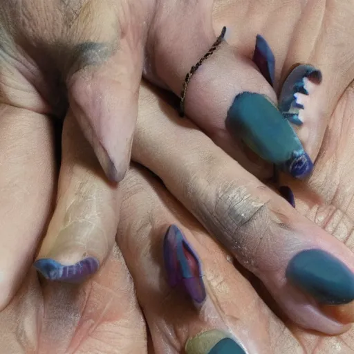 Prompt: stiletto acrylic nails, 8k, photorealistic