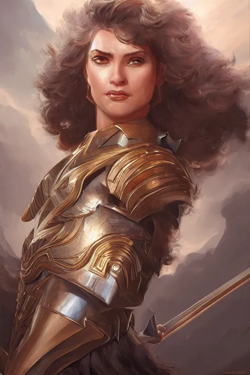 Image similar to amazon valkyrie athena, d & d, fantasy, portrait, highly detailed, headshot, digital painting, trending on artstation, concept art, sharp focus, illustration, art by artgerm and greg rutkowski and magali villeneuve