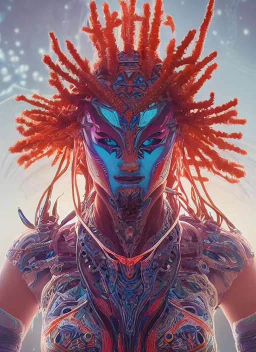 Prompt: symmetry!! portrait of oceanic coral alien in the style of horizon zero dawn, machine face, intricate, elegant, highly detailed, digital painting, artstation, concept art, smooth, sharp focus, illustration, art by artgerm and greg rutkowski and alphonse mucha, 8 k