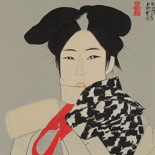 Image similar to painting by shusaku arakawa