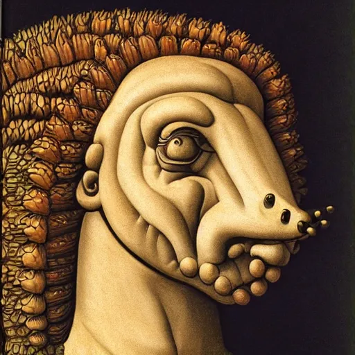 Prompt: portrait of an anthropomorphic ankylosaurus, sandro bottecelli, 1 5 0 0