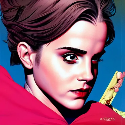 Image similar to emma watson flying in sky Heavy Contour makeup look eye shadow smokey eyes fashion model face by artgem by brian bolland by alex ross by artgem by brian bolland by alex rossby artgem by brian bolland by alex ross by artgem by brian bolland by alex ross