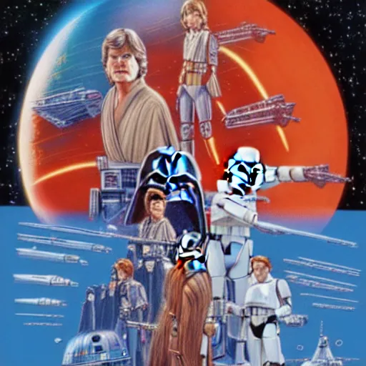 Image similar to star wars a new hope cartoon by mike judge, 4 k cinestill