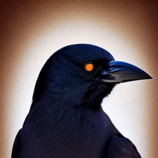 Image similar to A portrait of a crow dressed as a wizard, UHD, 4K