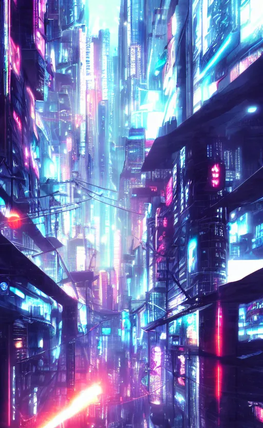 anime, cyberpunk, wallpaper, futuristic city, rain