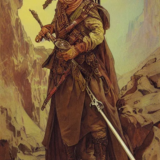 prompthunt: concept art of a bandit in desert clothing in the