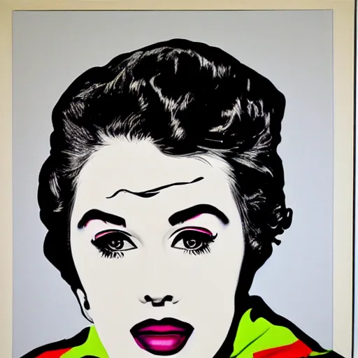 Image similar to pop art, portrait